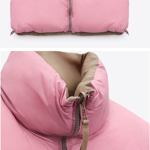 Zara Reversible Quilted Puffer Vest Size S-M - Picture 8 of 13